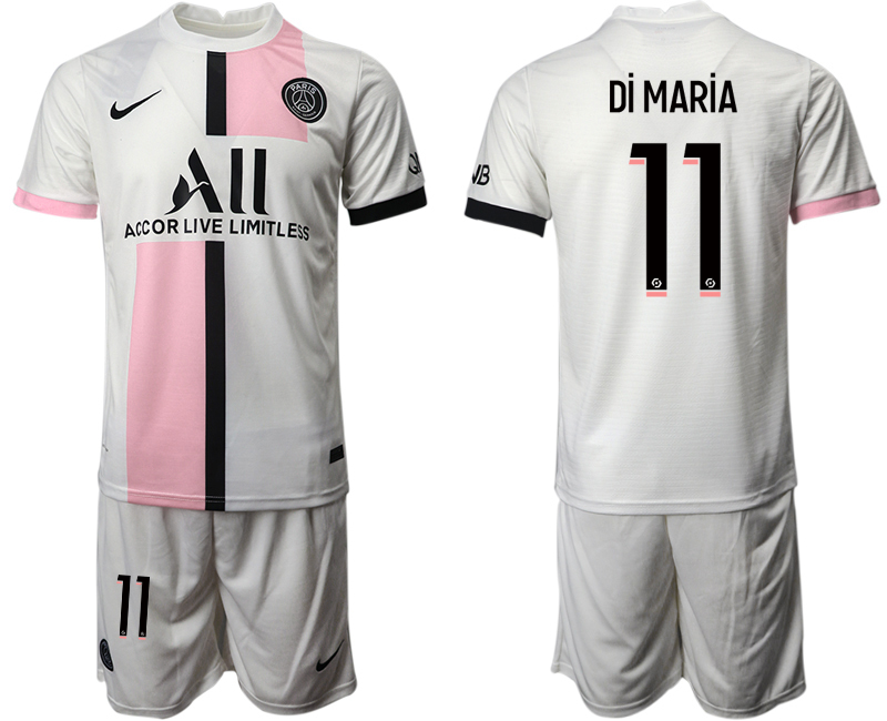 Men 2021-2022 Club Paris St German away white #11 Soccer Jersey